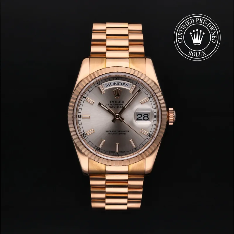 Rolex Certified Pre-Owned, Oyster Perpetual, 2005, 36 mm, Rose Gold and 18 Carat Red Gold