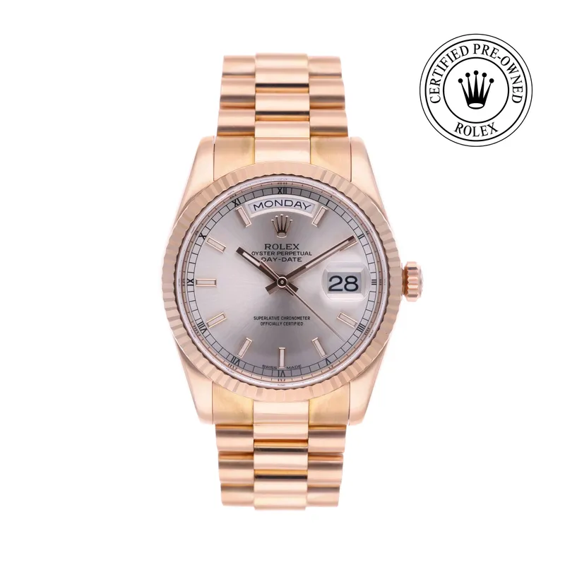 Rolex Certified Pre-Owned, Oyster Perpetual, 2005, 36 mm, Rose Gold and 18 Carat Red Gold