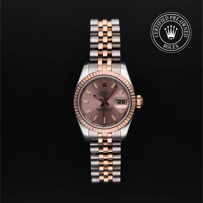 Rolex Certified Pre-Owned, Lady-Datejust, 2010, 26 mm, Acier Oystersteel et Or Rose et Rolesor 18 Carat Rouge