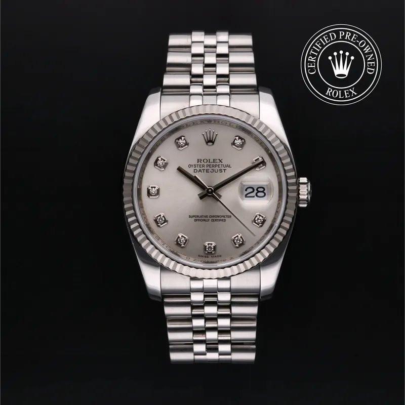 Rolex Certified Pre-Owned, Datejust, 2006, 36 mm, Acier Oystersteel et Or Blanc et Rolesor 18 Carat Gris