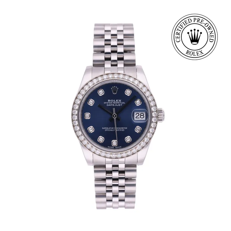 Rolex Certified Pre-Owned, Datejust, 2020, 31 mm, Acier Oystersteel et Or Blanc et Rolesor 18 Carat Gris