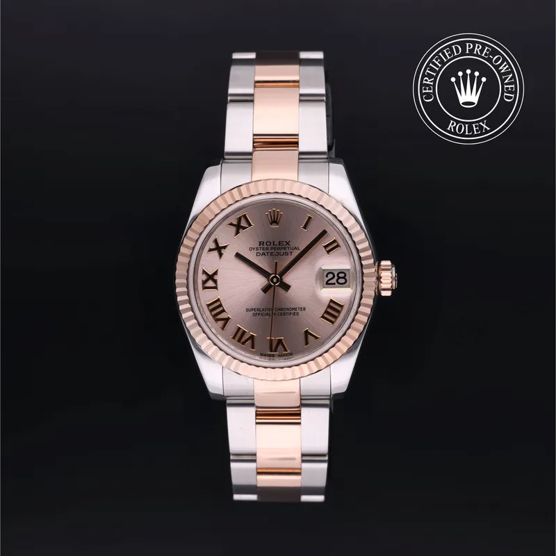 Rolex Certified Pre-Owned, Datejust, 2009, 31 mm, Oystersteel and Rose Gold and 18 Carat Red Rolesor
