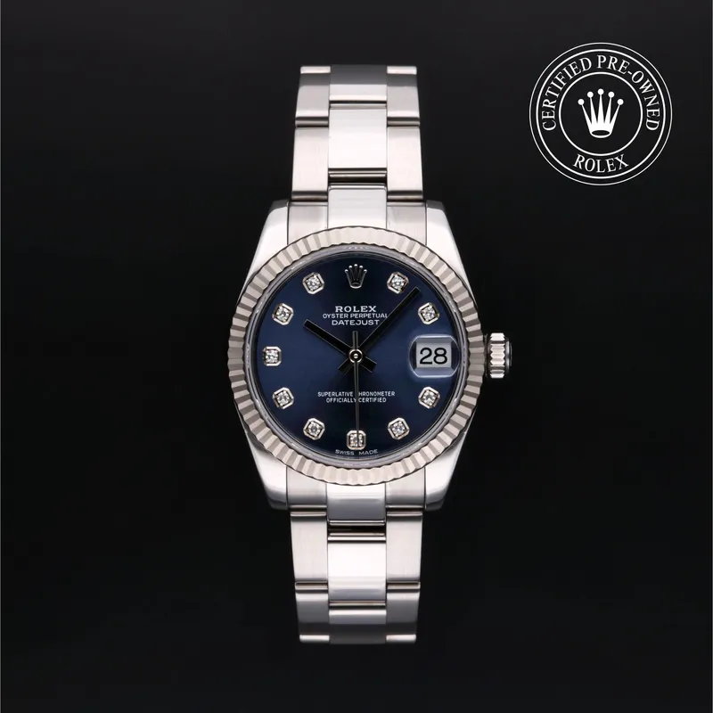 Rolex Certified Pre-Owned, Datejust, 2010, 31 mm, Acier Oystersteel et Or Blanc et Rolesor 18 Carat Gris