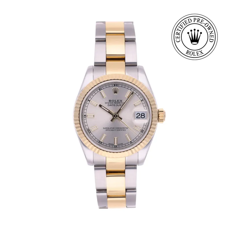Rolex Certified Pre-Owned, Datejust, 2008, 31 mm, Acier Oystersteel et Or Jaune et Rolesor 18 Carat Jaune