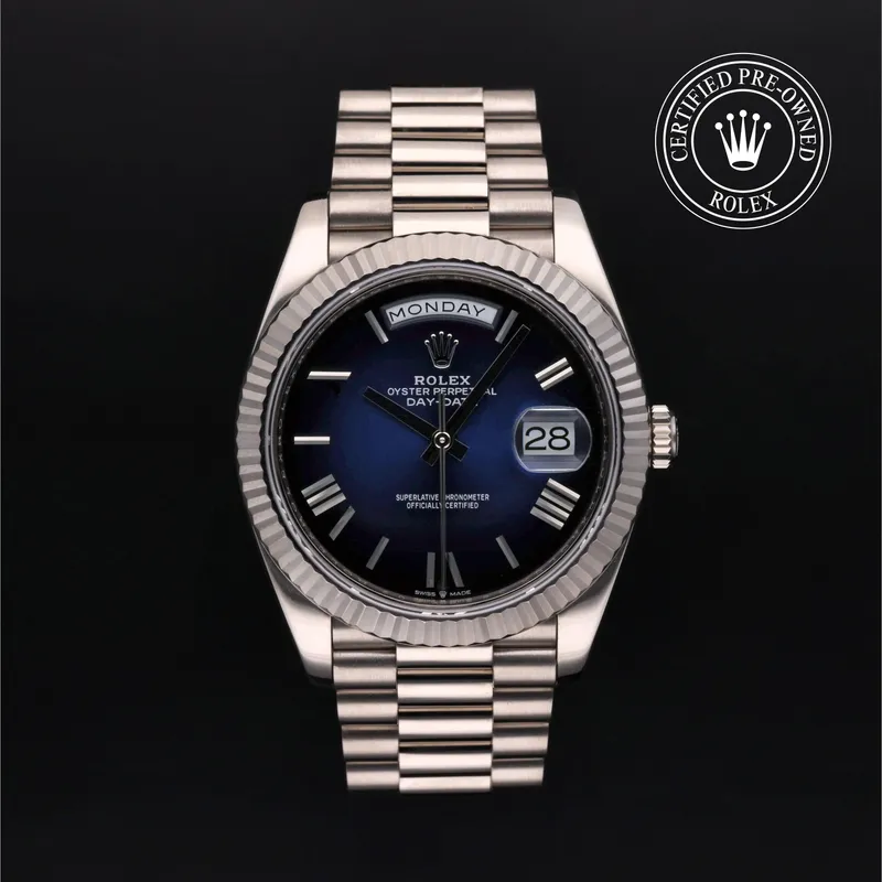 Rolex Certified Pre-Owned, Day-Date, 2018, 40 mm, White Gold and 18 Carat Gray Gold