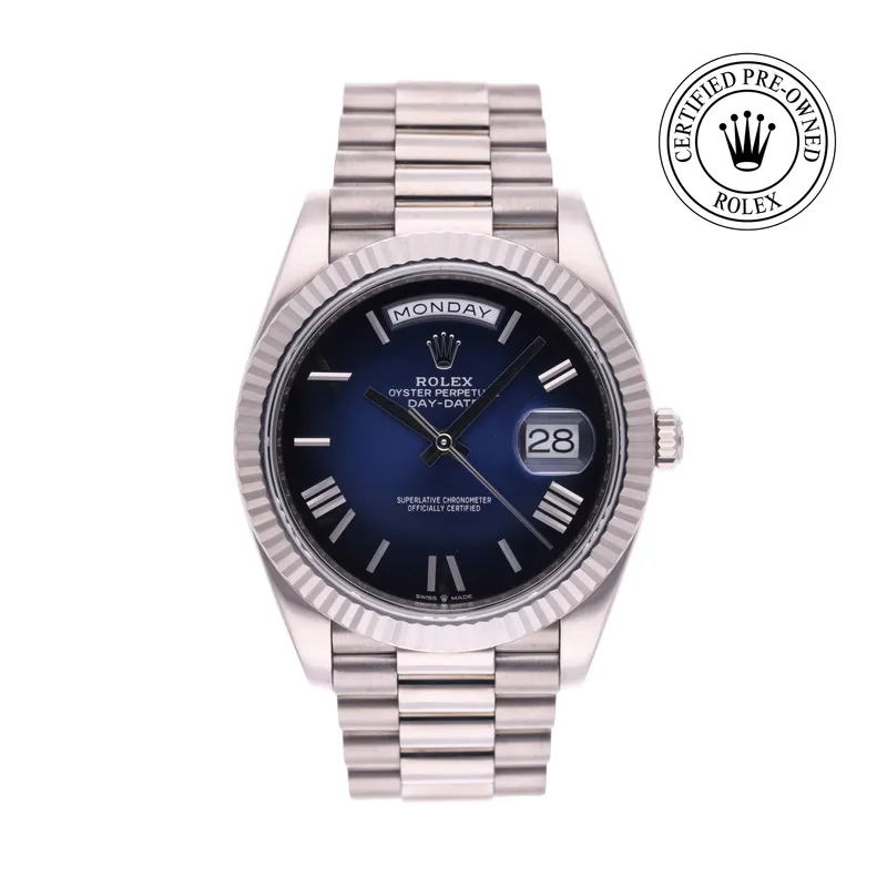 Rolex Certified Pre-Owned, Day-Date, 2018, 40 mm, White Gold and 18 Carat Gray Gold