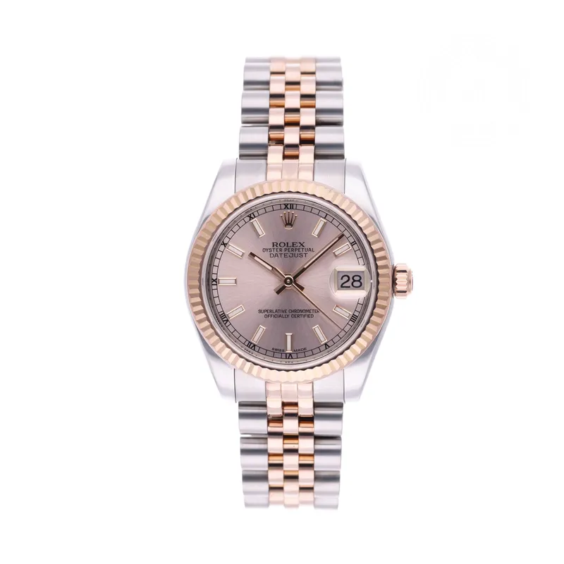 Rolex Certified Pre-Owned, Datejust, 2012, 31 mm, Acier Oystersteel et Or Rose et Rolesor 18 Carat Rouge