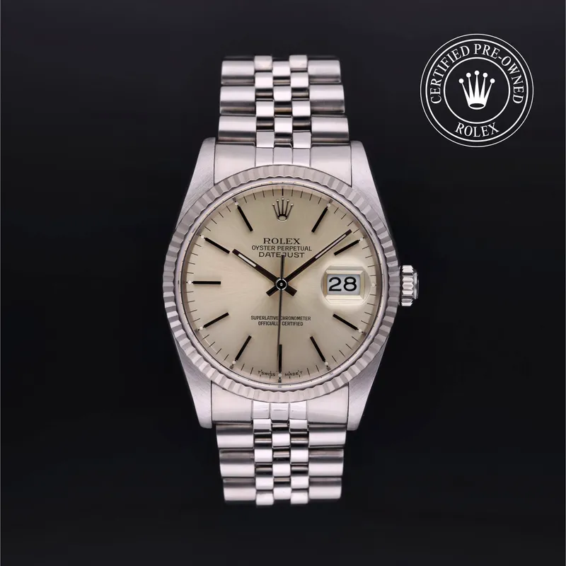 Rolex Certified Pre-Owned, Oyster Perpetual, 1993, 36 mm, Acier Oystersteel et Or Blanc et Rolesor 18 Carat Gris