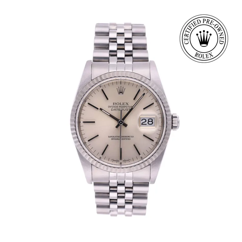 Rolex Certified Pre-Owned, Oyster Perpetual, 1993, 36 mm, Acier Oystersteel et Or Blanc et Rolesor 18 Carat Gris