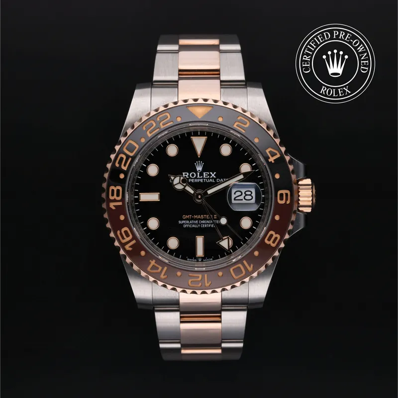 Rolex Certified Pre-Owned, GMT-Master II, 2019, 40 mm, Oystersteel and Rose Gold and 18 Carat Red Rolesor