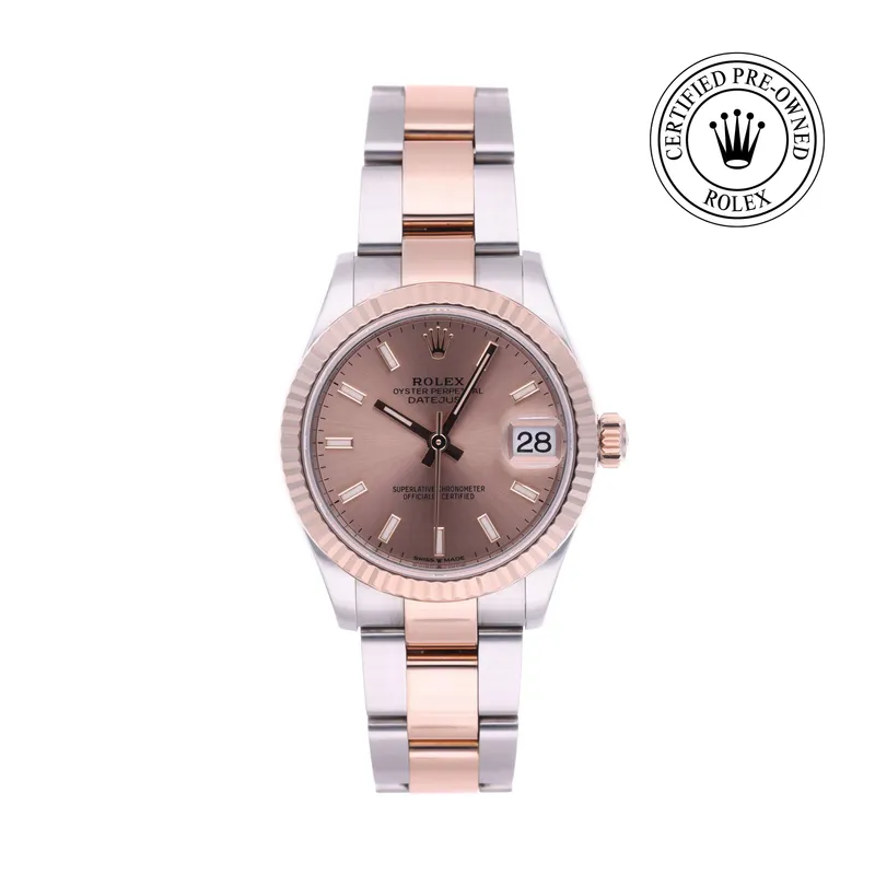 Rolex Certified Pre-Owned, Datejust, 2019, 31 mm, Oystersteel and Rose Gold and 18 Carat Red Rolesor