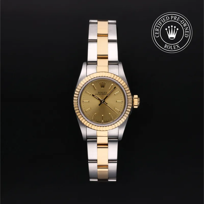 Rolex Certified Pre-Owned, Oyster Perpetual, 1989, 24 mm, Acier Oystersteel et Or Jaune et Rolesor 18 Carat Jaune