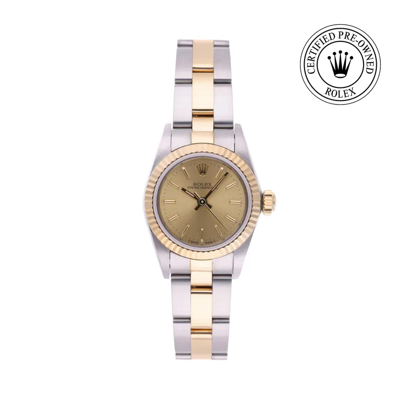 Rolex Certified Pre-Owned, Oyster Perpetual, 1989, 24 mm, Acier Oystersteel et Or Jaune et Rolesor 18 Carat Jaune