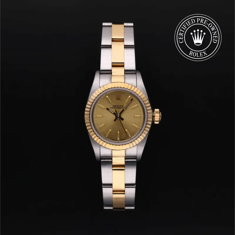 Rolex Certified Pre-Owned, Oyster Perpetual, 1988, 24 mm, Acier Oystersteel et Or Jaune et Rolesor 18 Carat Jaune