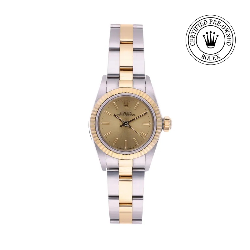 Rolex Certified Pre-Owned, Oyster Perpetual, 1988, 24 mm, Acier Oystersteel et Or Jaune et Rolesor 18 Carat Jaune