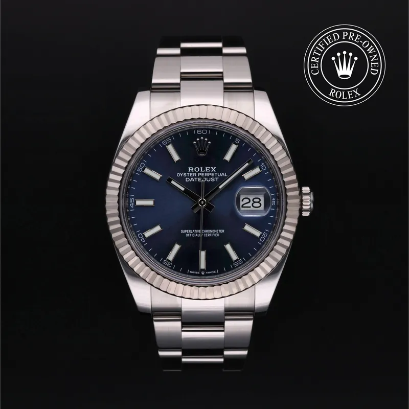 Rolex Certified Pre-Owned, Datejust, 2019, 41 mm, Acier Oystersteel et Or Blanc et Rolesor 18 Carat Gris