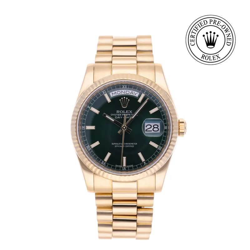 Rolex Certified Pre-Owned, Day-Date, 2011, 36 mm, Yellow Gold and 18 Carat Yellow Gold