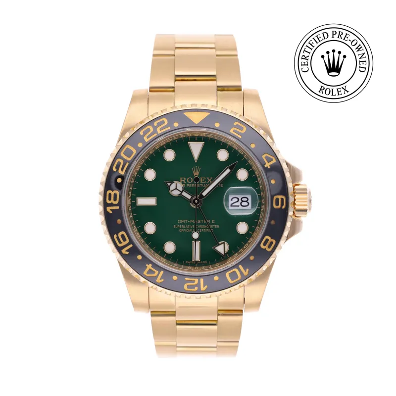 Rolex Certified Pre-Owned, GMT-Master II, 2006, 40 mm, Or Jaune et Or 18 Carat Jaune