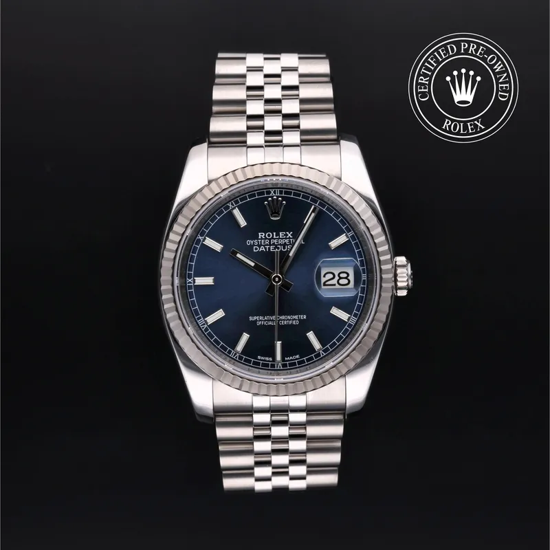 Rolex Certified Pre-Owned, Datejust, 2006, 36 mm, Acier Oystersteel et Or Blanc et Rolesor 18 Carat Gris