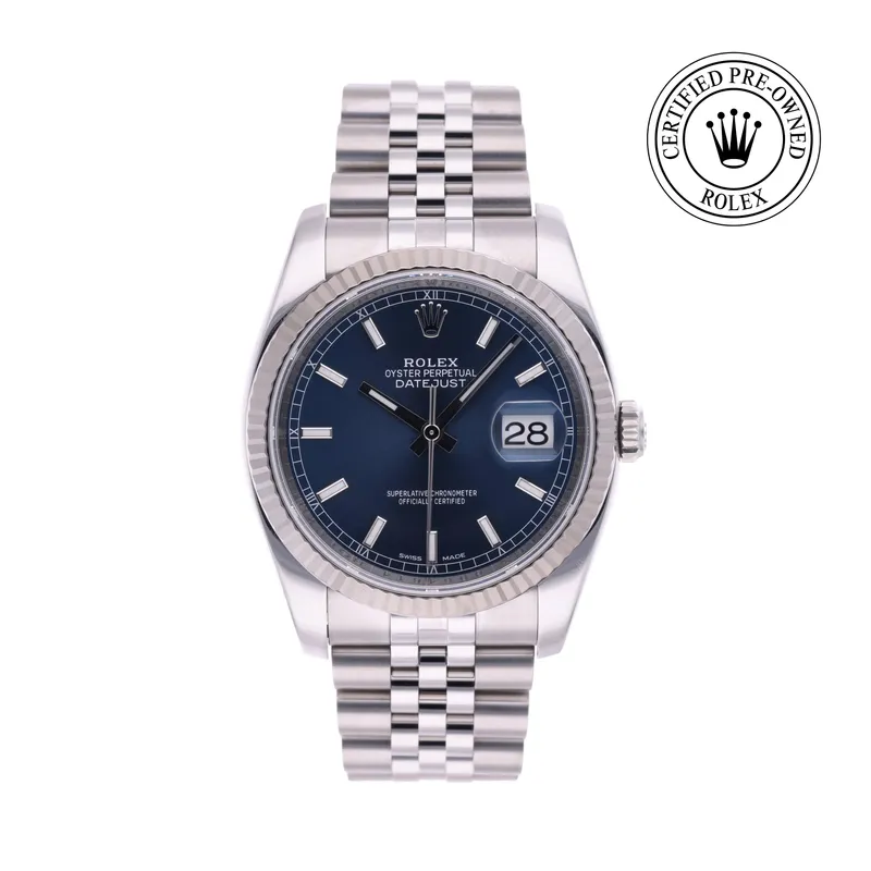 Rolex Certified Pre-Owned, Datejust, 2006, 36 mm, Acier Oystersteel et Or Blanc et Rolesor 18 Carat Gris