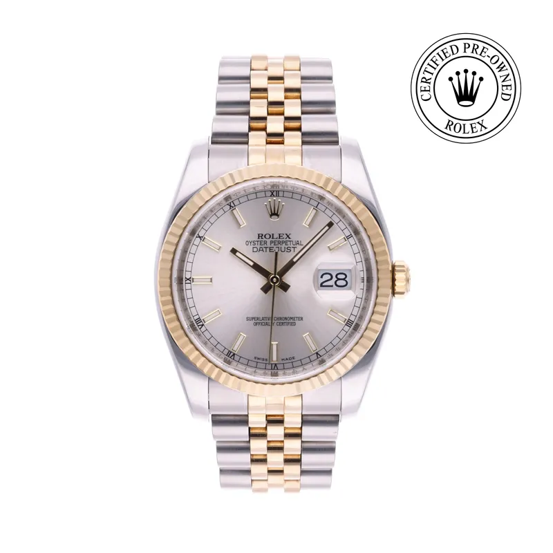 Rolex Certified Pre-Owned, Datejust, 2008, 36 mm, Acier Oystersteel et Or Jaune et Rolesor 18 Carat Jaune