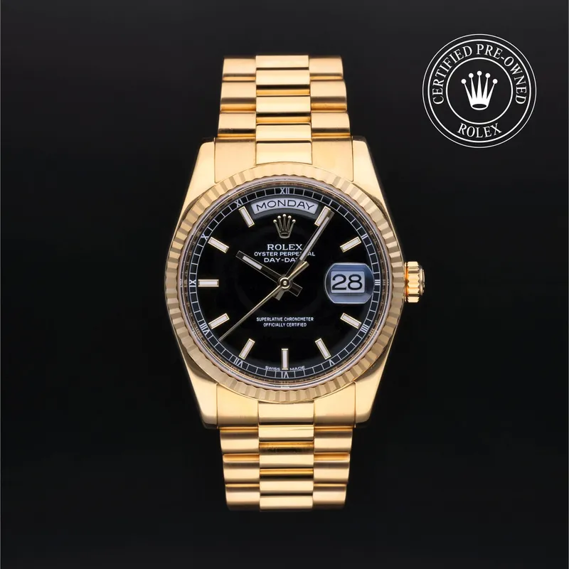 Rolex Certified Pre-Owned, Day-Date, 2010, 36 mm, Or Jaune et Or 18 Carat Jaune