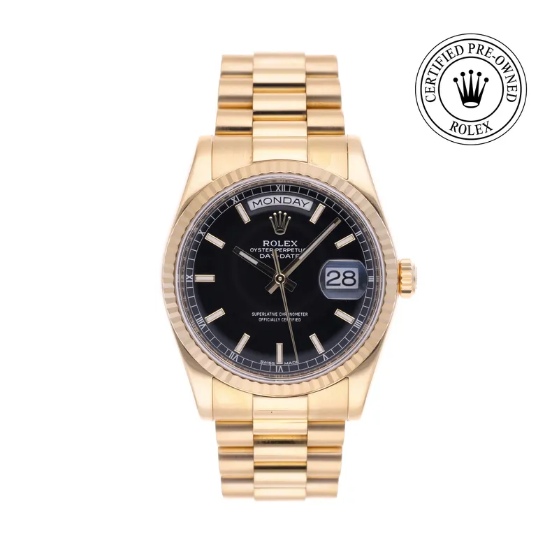 Rolex Certified Pre-Owned, Day-Date, 2010, 36 mm, Or Jaune et Or 18 Carat Jaune