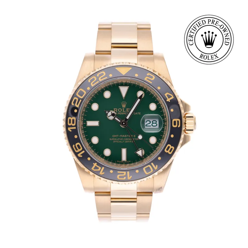 Rolex Certified Pre-Owned, GMT‑Master II, 2006, 40 mm, Or 18 Carat Jaune