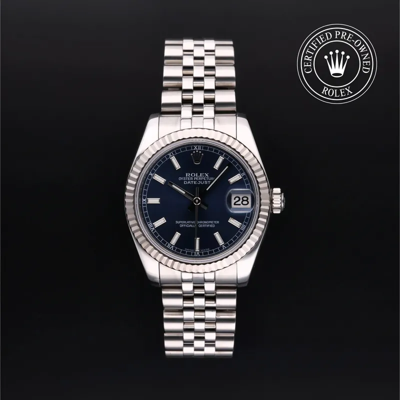 Rolex Certified Pre-Owned, Datejust, 31 mm, Acier Oystersteel et Or Blanc et Rolesor 18 Carat Gris