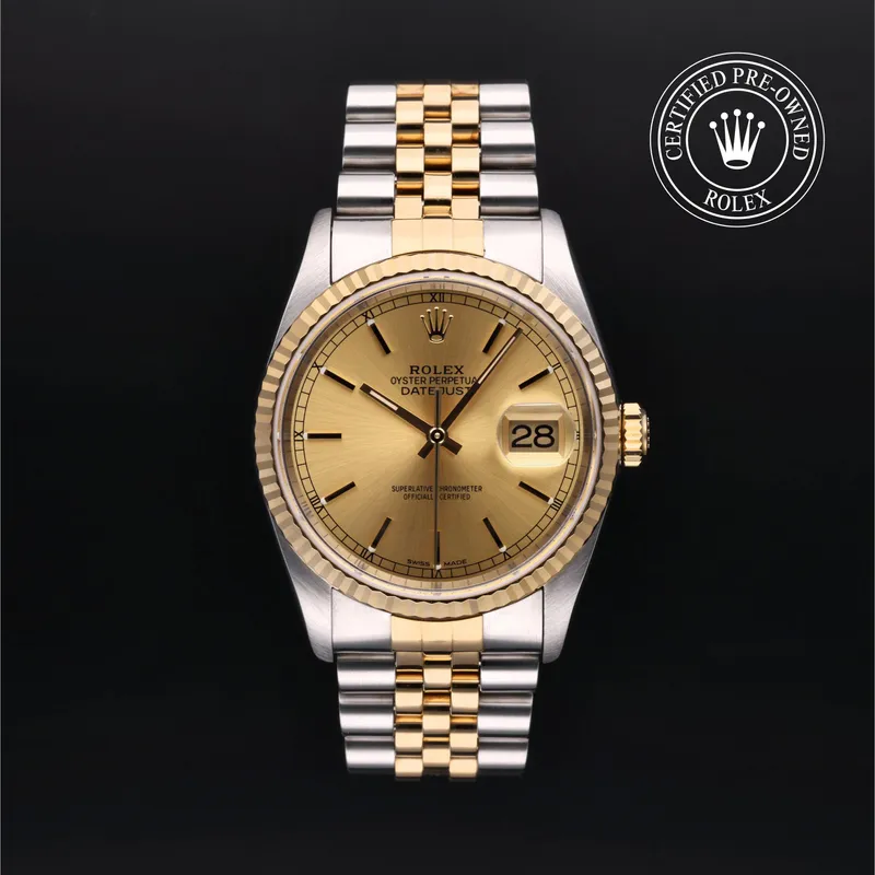 Rolex Certified Pre-Owned, Oyster Perpetual, 2003, 36 mm, Rolesor 18 Carat Jaune