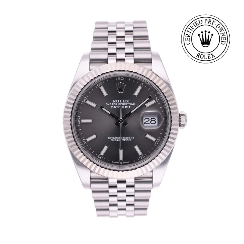 Rolex Certified Pre-Owned, Datejust, 2022, 41 mm, Rolesor 18 Carat Gris