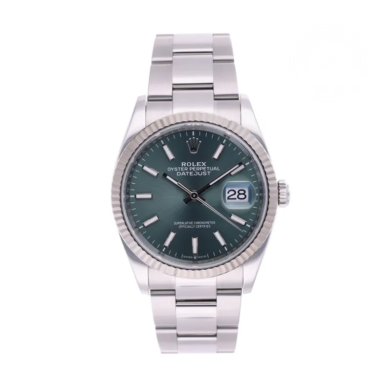 Rolex Certified Pre-Owned, Datejust, 2020, 36 mm, Oystersteel and White Gold and 18 Carat Gray Rolesor