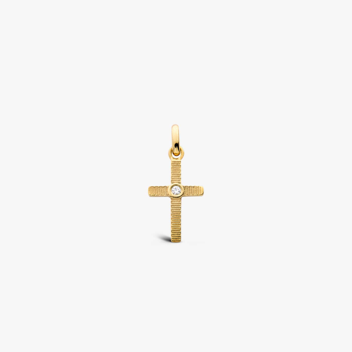 Croix Arthus Bertrand Or Jaune Diamant Ruban - ARTHUS BERTRAND