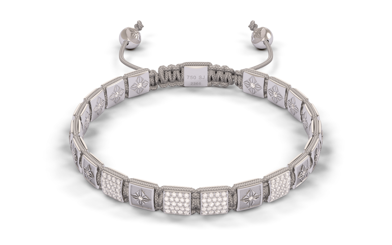 Bracelet LOCK 6mm cordon argenté M