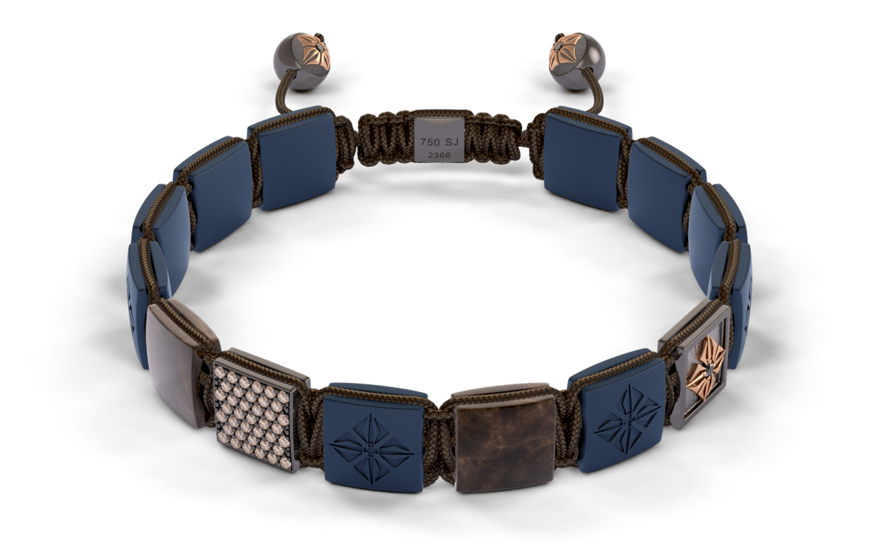 Bracelet LOCK 10mm cordon marron XL