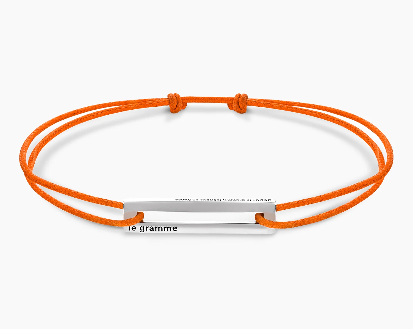 Bracelet CORDON orange perforé le 1,7g - LE GRAMME